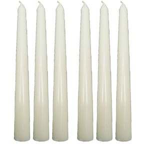Conjunto 6 Vela Natalina Decoração Branca Para Castiçal 21cm