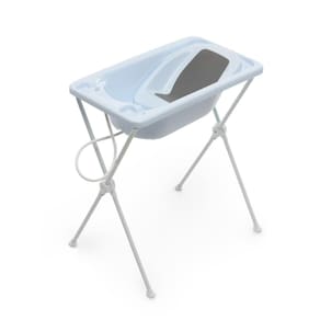 Banheira Bebê Acqua Trio Galzerano Dobrável de Plástico Blue