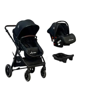 Carrinho Premium Baby Kansas Trio Bebê Conforto e Base Preto