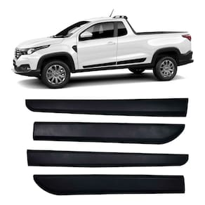 Friso Lateral Preto Nova Strada 2 Portas 2021 a 2024