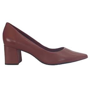 Sapato Bottero 354901 Feminino Burgundy bico fino saltinho