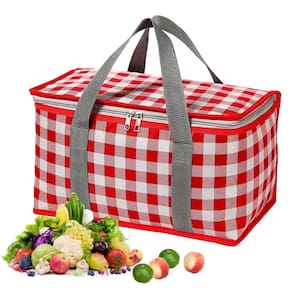 Refrigerador isolado de sacos de piquenique para alimentos reutilizáveis PUPOPIK Red 24L