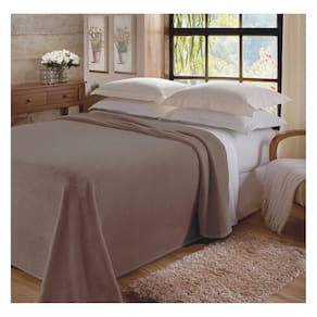 Manta Cobertor King Jolitex 2,20 x 2,40 Bronze Taupe Macia Inverno