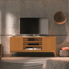 Rack para Tv 65 Polegadas Pés em Madeira Maciça Titan Cedro