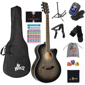 Guitarra acústica WINZZ HAND RUBBED Series 40" com pacote