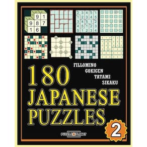 Livros de quebra-cabeça japoneses 180 Vol. 2: Fillomino - Gokigen - Tatami - Sikaku