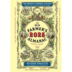 Livro 2025 Old Farmer`s Almanac, edição fácil de ler