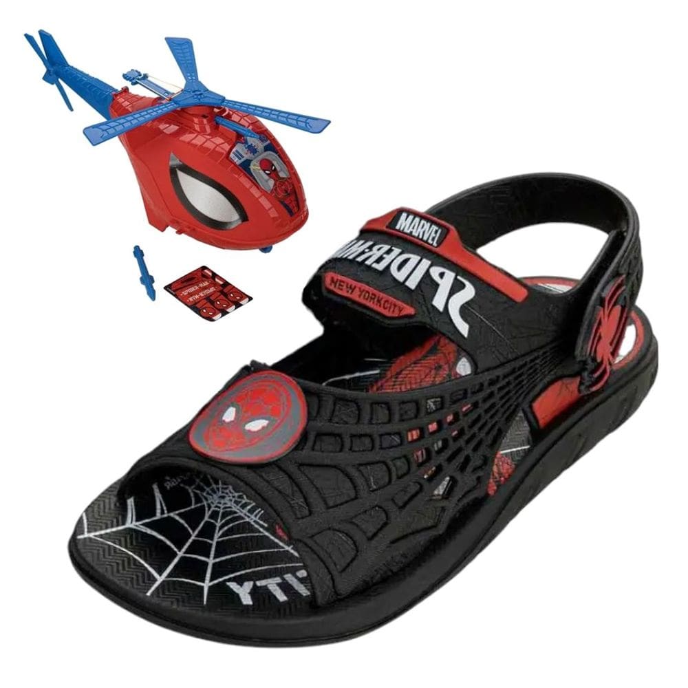 Sandália Infantil Menino Casual Homem Aranha Sky Operation
