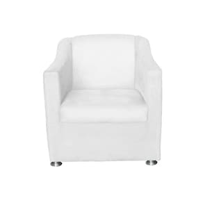 Poltrona Bia Decorativa Reforçada Recepção Clinica Salão Sala De Estar Courino