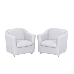 Kit 2 Poltronas Bia Decorativa Reforçada Recepção Clinica Salão Sala De Estar Courino