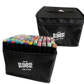 Kit Canetas Marcador Para Colorir Ponta Dupla E 120 Cores