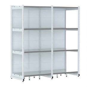 Rack Parede 202 Fit 60 Ate 2 Metros Branco 8 Bandeja Pe Cinz