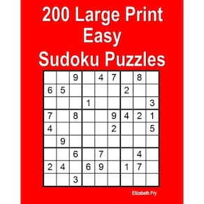 Puzzle Book Genérica 200 Quebra-cabeças fáceis de Sudoku com impressão grande