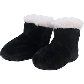 Pantufas Sapatinho Preto Inverno Para Bebês De 0 a 12 Meses