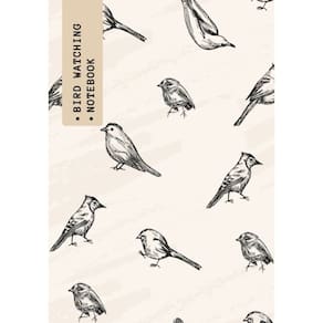 Caderno para observação de pássaros, diário de bordo, diário, estilo vintage