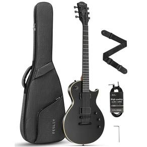 Guitarra elétrica Fesley 39 LP em tamanho real para iniciantes com kit