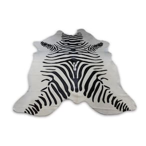 Tapete Sala Couro Inteiro - Animal Print Zebra