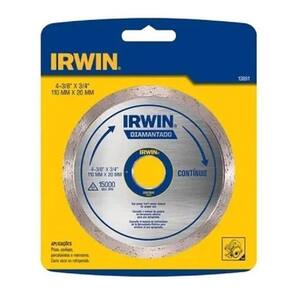 4Un Disco Diamantado Porcelanato Contínuo 4.3/8 110Mm Irwin