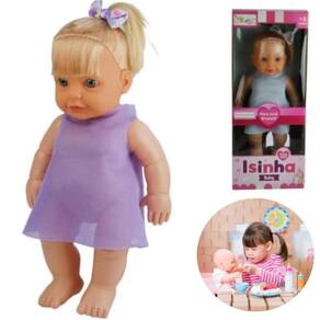 Charmosa Brinquedo Isinha Baby Loira Tecido Criança Ideal