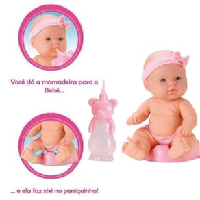 Boneca Baby Ball Xixi Função Fazer Xixi Presente Ideal Dia