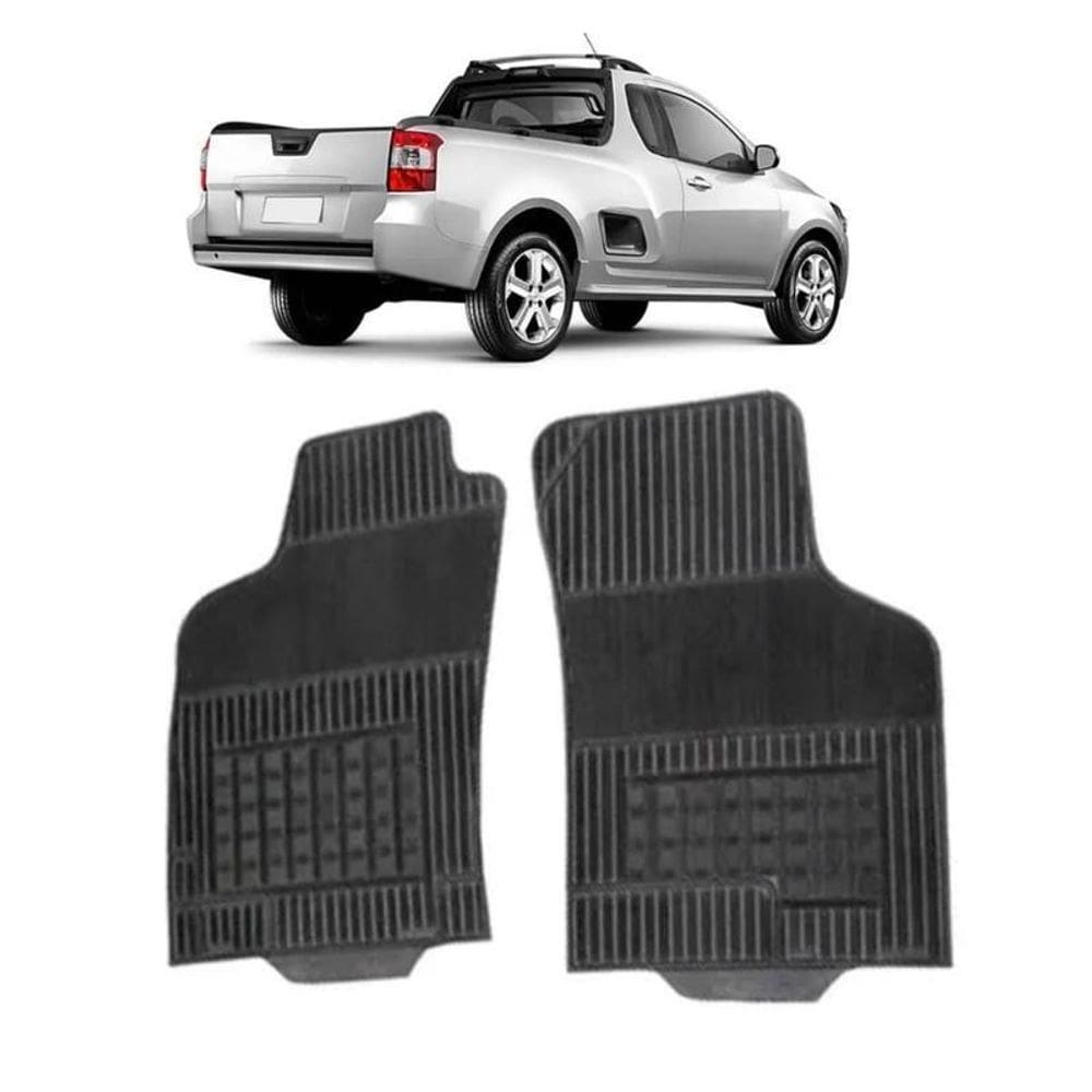 Tapete Borracha Cabine Gm Montana 2004 Até 2010 2 Peças