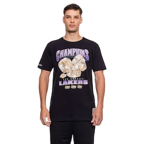 Camiseta Mitchell & Ness Masculina Rings Los Angeles Lakers