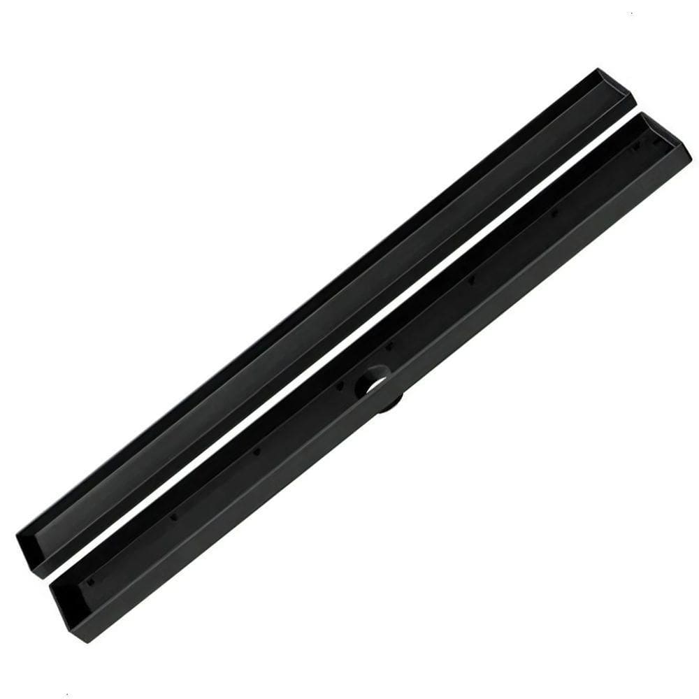 Ralo Oculto Linear De Embutir 5x50 Para Porcelanato Preto