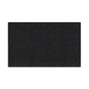 Tapete Carpete Simples Aveludado 2,00x2,50 Borda Sem Costura Preto Mescla