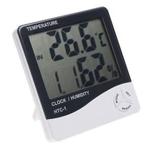 Termometro Digital Relogio Medidor Temperatura Umidade Termo Higrometro Despertador