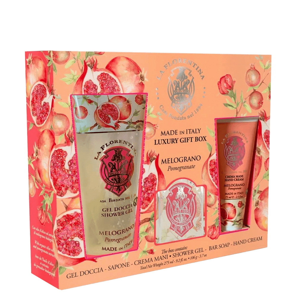 Kit La Florentina Melograno - Sabonete Em Barra 106g + Body Lotion 75ml + Shower Gel 200ml