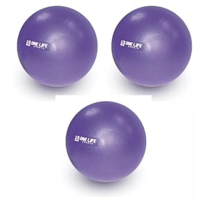 Kit Com 3 Overball Bola PVC Tonificadora De Pernas 25cm Roxa