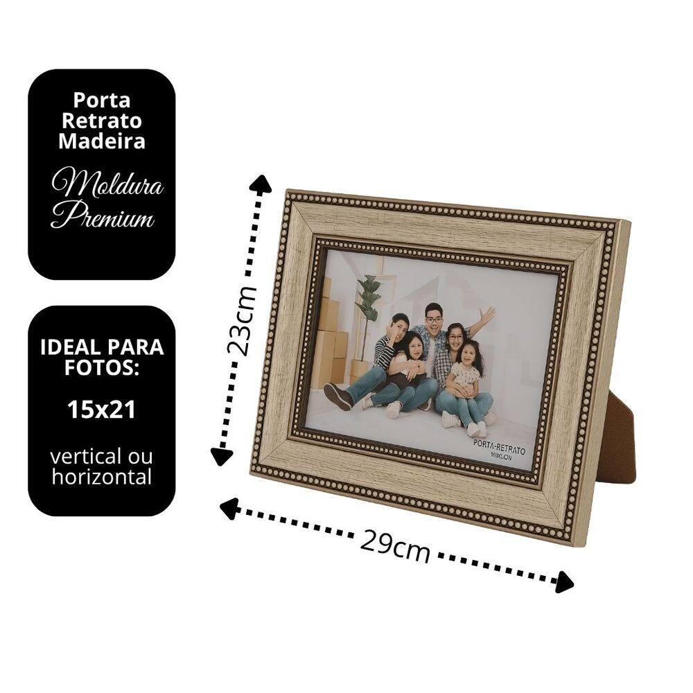 ゲキワラ パンフレット Porta Retrato Moldura Madeira Premium Champanhe | Casas Bahia