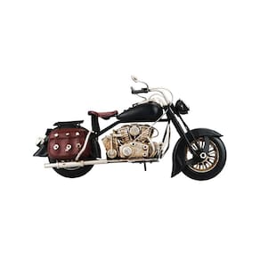 Enfeite Retrô Motoclube Motociclista Motocicleta Preta 27cm