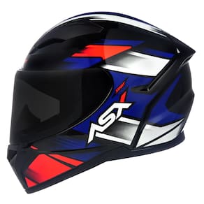 Capacete Asx City Start Cor:Preto/Vermelho/Azul;Tamanho:56