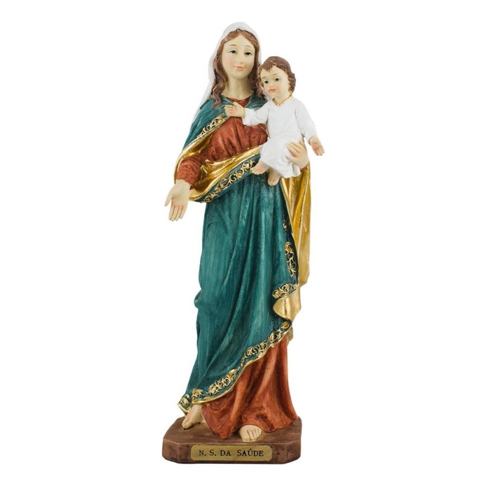 Nossa Senhora Da Saúde Enfeite Resina 23cm