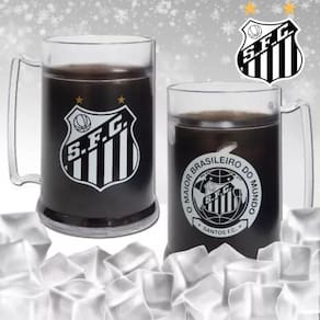 Caneca Oficial Gel Santos Futebol Torcedores Fieis Presente