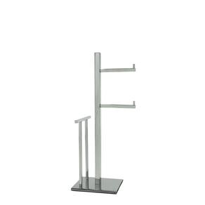 Papeleira de Chão Dupla C/ Reserva e Porta Revista Inox 4029
