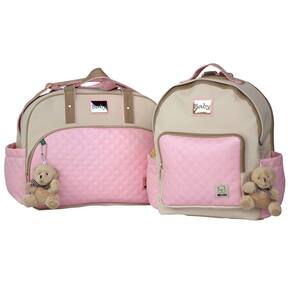 Kit Bolsa Grande Maternidade Bebe + Mochila + Trocador
