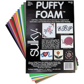 Sortimento de espuma puffy Sulky Of America 12 cores 2 mm