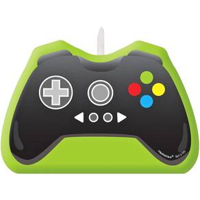 Vela de aniversário Amscan Level Up Green de 4,5 cm para festa temática