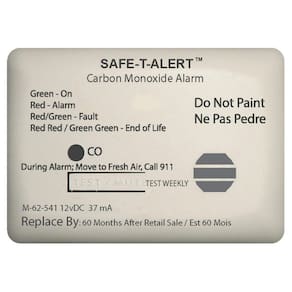 Alarme de monóxido de carbono marinho MTI Industries 62-541-MARINE-WT
