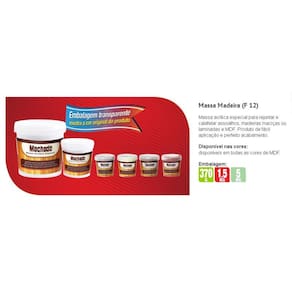 Massa para Calafetar Madeira Retok Acrilica 370 Gr Tabaco