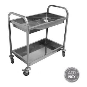 Carrinho Multiuso Inox Hotel Restaurante Hospital 90cmx50cm