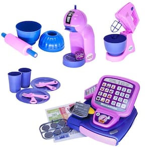 Kit Prato Copo Expresso Cafeteira Bolo Brinquedo Forma 27Pç