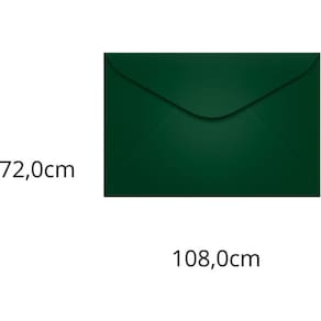 Envelope Visita Color 72x108 Verde Escuro Brasil 80g 100un
