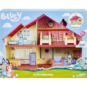 Playset Bluey Family Home com boneco dobrável de 2,5