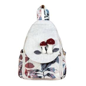 Mochila feminina YIMOYICAI, casual, boho, tecido de lona, 15L