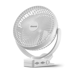 Ventilador portátil Koonie 10000mAh recarregável de 8 polegadas com clipe