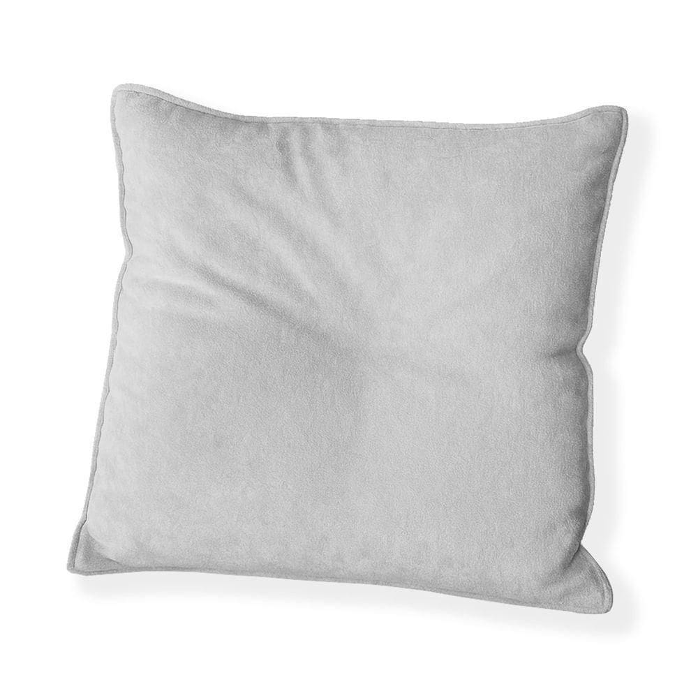 Capa Para Almofada Quadrada Veludo 50x50cm - 7 Decor Prata