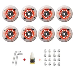 Rodas de reposição de skate em linha 64 mm 68 mm, pacote com 8 unidades 85A com ABEC-9